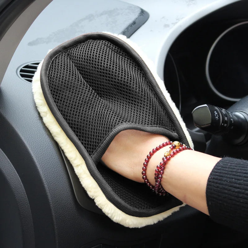 Microfiber Wool Soft Auto Car Washing Glove Cleaning Car Cleaning glove Motorcycle Washer Care Car paint Wash care tools Autofitlife