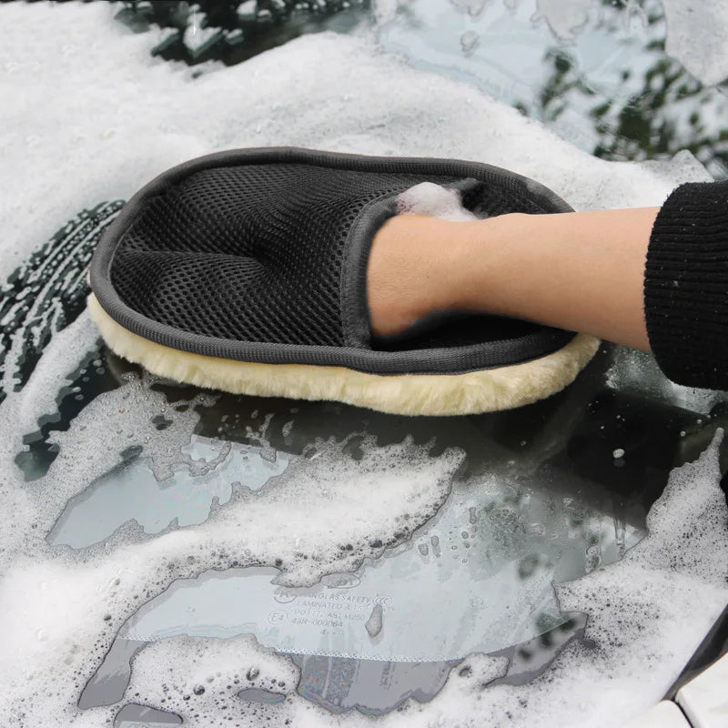 Microfiber Wool Soft Auto Car Washing Glove Cleaning Car Cleaning glove Motorcycle Washer Care Car paint Wash care tools Autofitlife