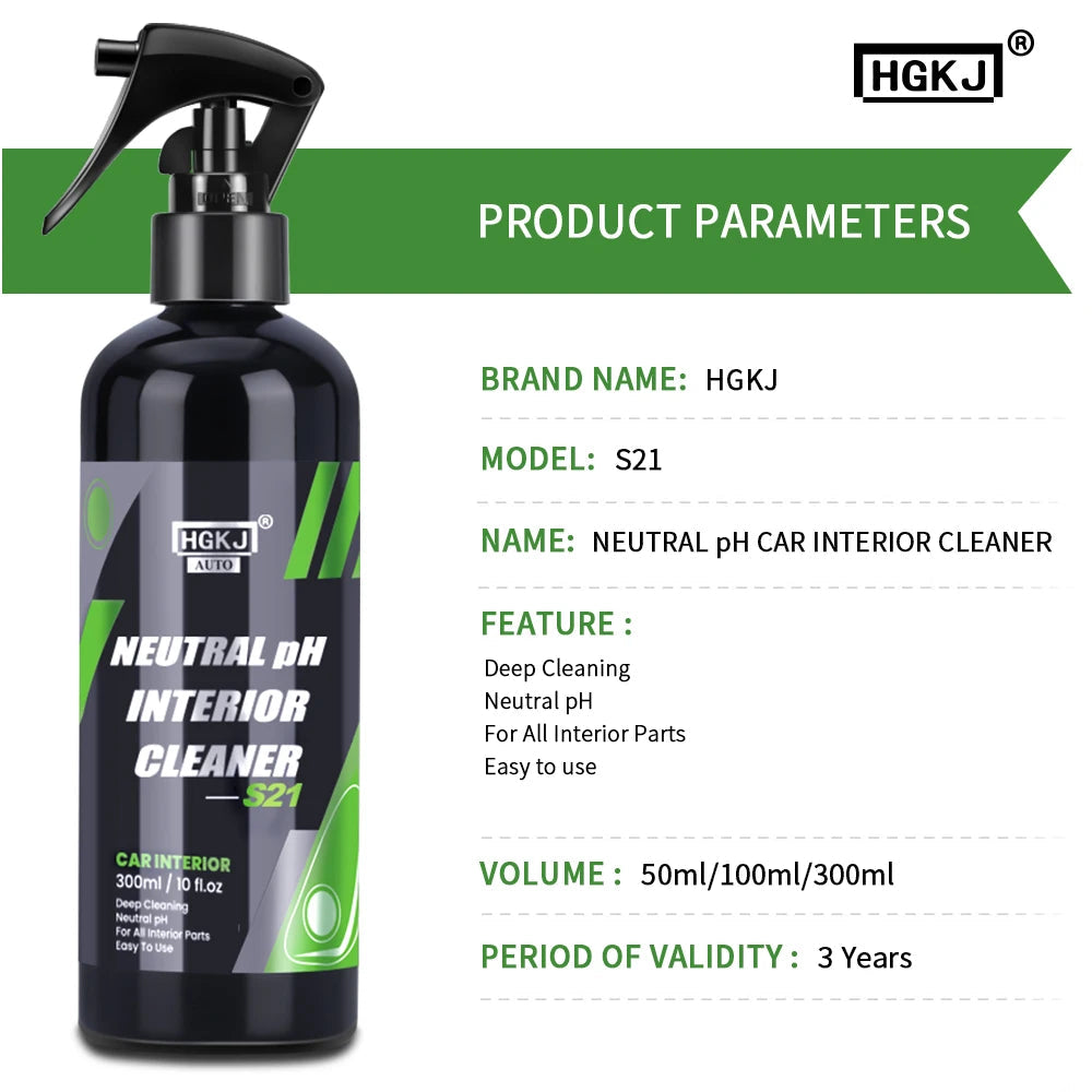 Car Interior Cleaner Agent Ceiling Cleaner Leather Flannel Woven Fabric Water Free Multipurpose Auto Dash Cleaning Tool HGKJ S21 Autofitlife