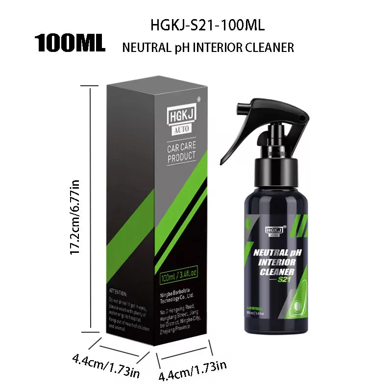 Car Interior Cleaner Agent Ceiling Cleaner Leather Flannel Woven Fabric Water Free Multipurpose Auto Dash Cleaning Tool HGKJ S21 Autofitlife