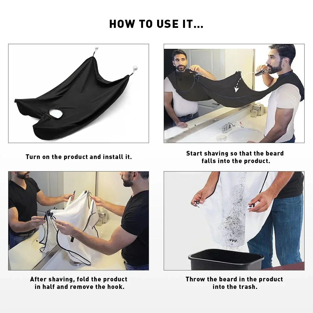 Men's Bathroom Shaving Aprons Beard Shaving Apron Care Bib Face Shaved Hair Adult Bibs Shaver Cleaning Hairdresser Autofitlife