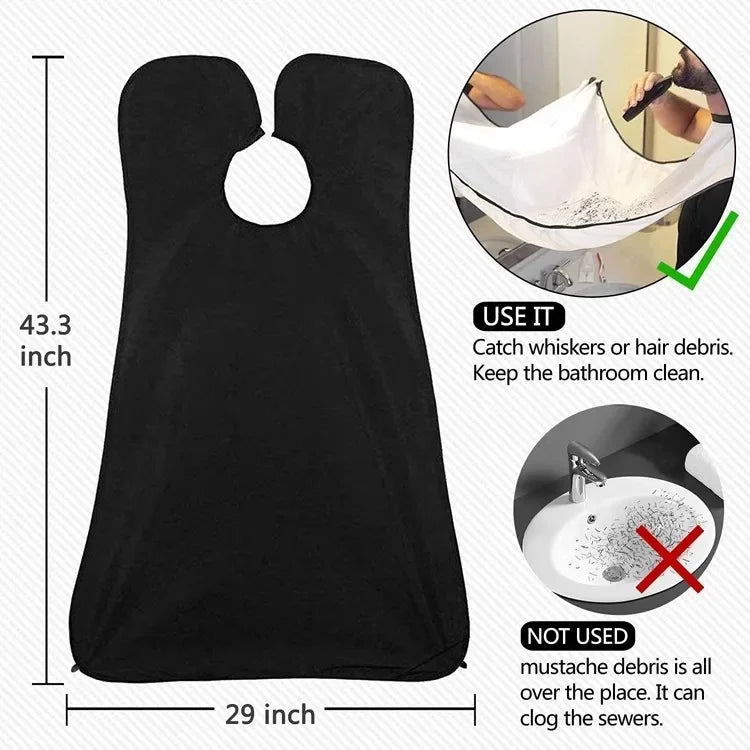 Men's Bathroom Shaving Aprons Beard Shaving Apron Care Bib Face Shaved Hair Adult Bibs Shaver Cleaning Hairdresser Autofitlife
