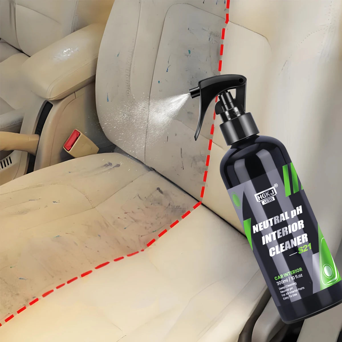 Car Interior Cleaner Agent Ceiling Cleaner Leather Flannel Woven Fabric Water Free Multipurpose Auto Dash Cleaning Tool HGKJ S21 Autofitlife