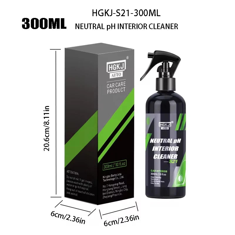 Car Interior Cleaner Agent Ceiling Cleaner Leather Flannel Woven Fabric Water Free Multipurpose Auto Dash Cleaning Tool HGKJ S21 Autofitlife