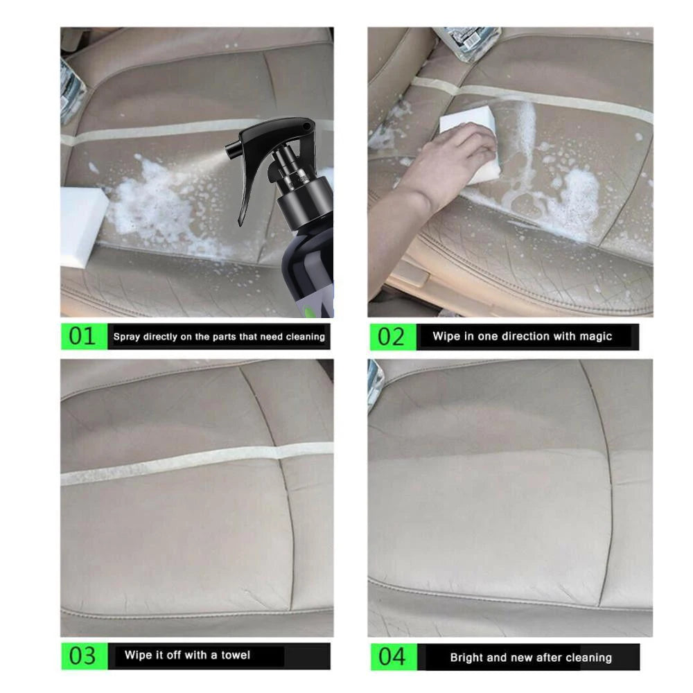 Car Interior Cleaner Agent Ceiling Cleaner Leather Flannel Woven Fabric Water Free Multipurpose Auto Dash Cleaning Tool HGKJ S21 Autofitlife