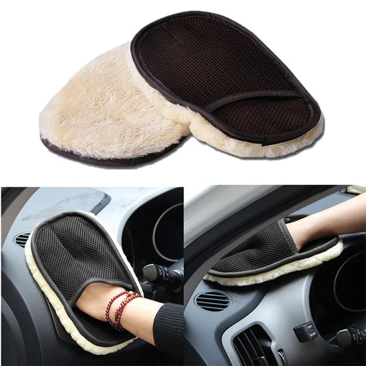 Microfiber Wool Soft Auto Car Washing Glove Cleaning Car Cleaning glove Motorcycle Washer Care Car paint Wash care tools Autofitlife